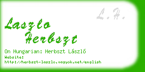 laszlo herbszt business card